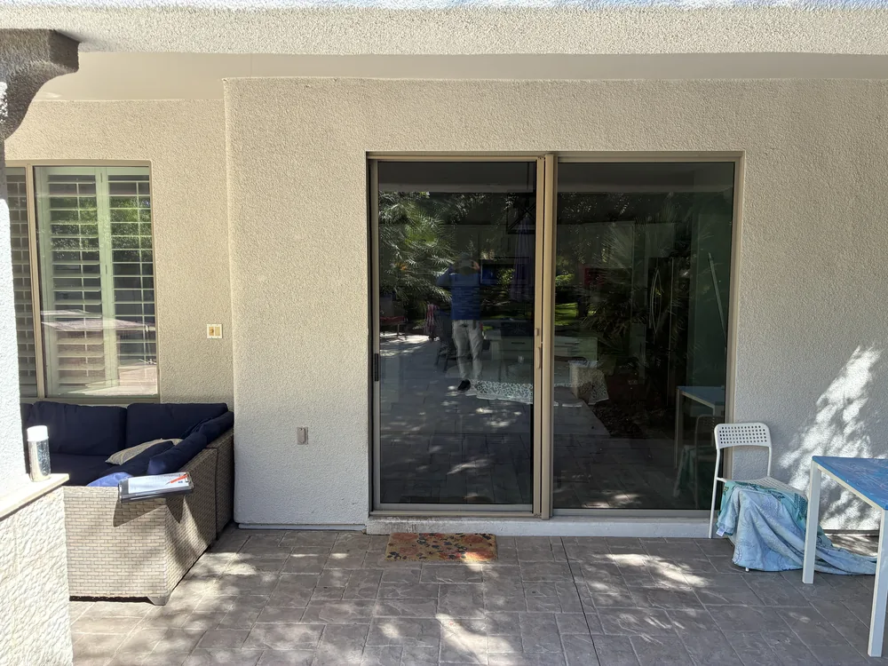 Same patio slider with the Apollo retractable screen fully retracted and glass unobstructed, Anthem Country Club, NV