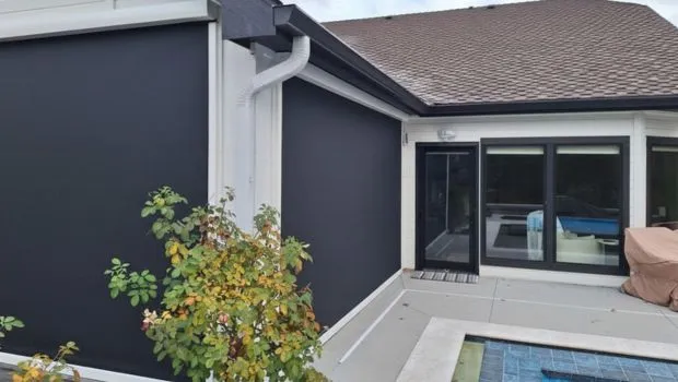 Motorized patio shades on a Boise patio — Apollo PowerScreens